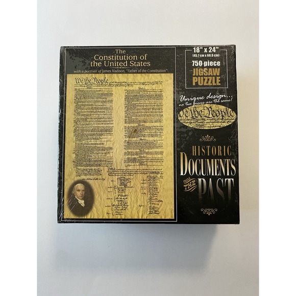 The Constitution Of The United States Jigsaw Puzzle 750 Piece 18" x 24" Historic - Picture 1 of 4